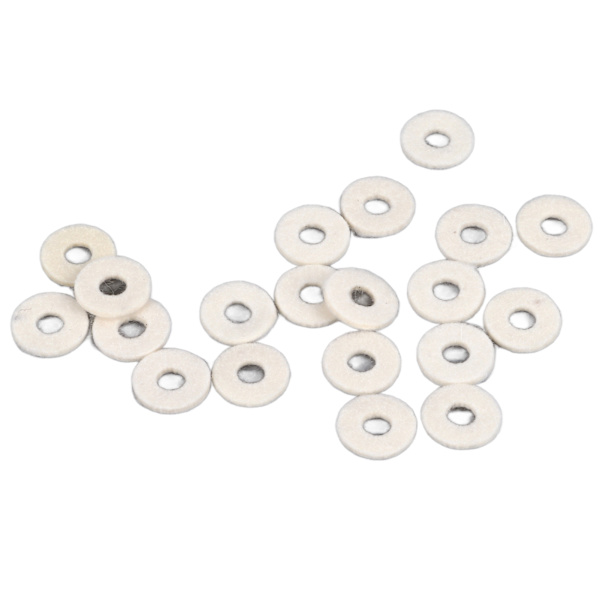 20 stk Trompetfilt Brusreducerende Slidstærk Elastisk Trompetventil Filtpuder Beige
