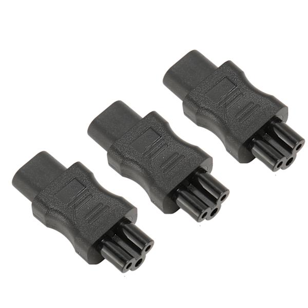 3 stk IEC320 C8 til IEC320 C5 strømtilkobling IEC320 hann C8 til hunn C5 strømuttak Adapter for PDU-chassis UPS-uttak