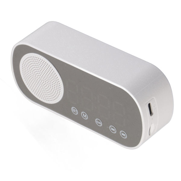 Digitaalinen herätyskello HIFI FM-radio Latautuva Bluetooth 5.0 kaiutin Peilikello lukemiseen ja matkustamiseen