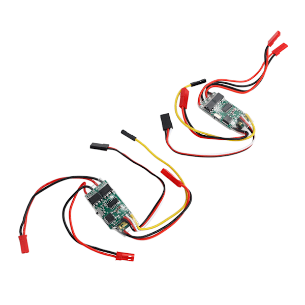 2 stk. Borstad ESC Dobbeltveis Bidireksjonell ESC for RC Modellbåt Tank 130 180 Borstad Motor