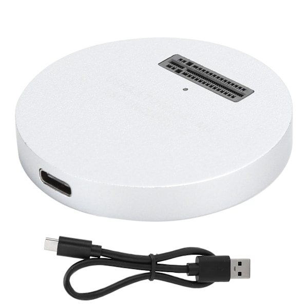Harddisk Kabinet Adapter Kabel NVME til USB3.1 Ekstern Gen2 Læser SSD Konverter Sølv