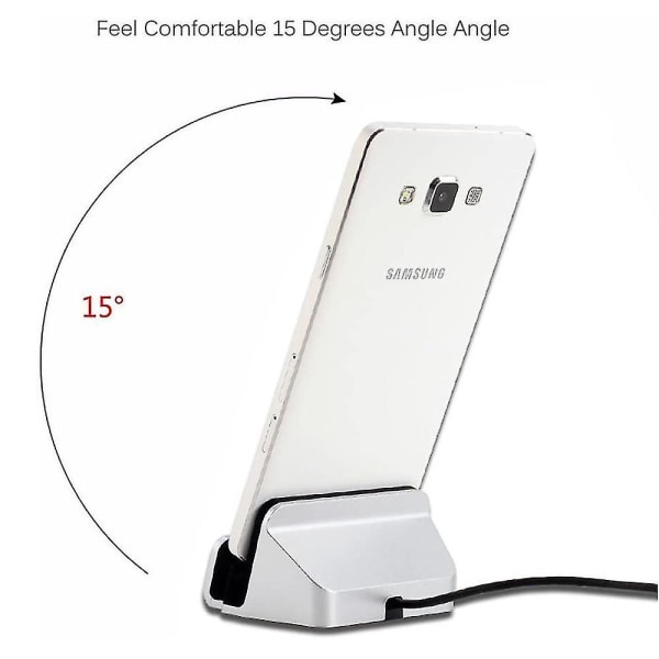 For Iphone Magnetic Desktop Lading, Portable Desktop Lader Dock Silver