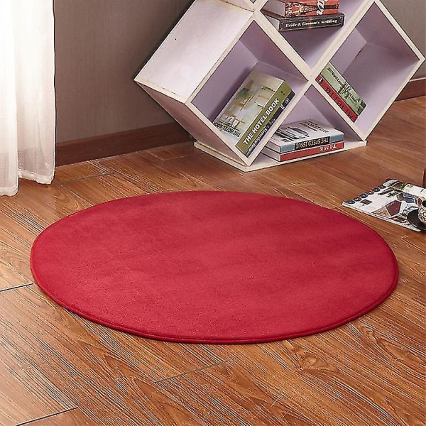 Tatamimåtte, rundt stuetæppe, skridsikker soveværelsesmåtte (1 stk 80 * 80 cm rød)