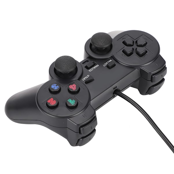 Spilkonsol med kabelforbundet USB-controller med dobbelt vibration til joystick til bærbar computer