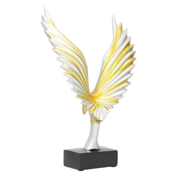 Englevinge Harts Håndværk Skulptur Dekoration Skrivebords Ornament Abstrakt Ørn Hjemindretning BS-033 Guld