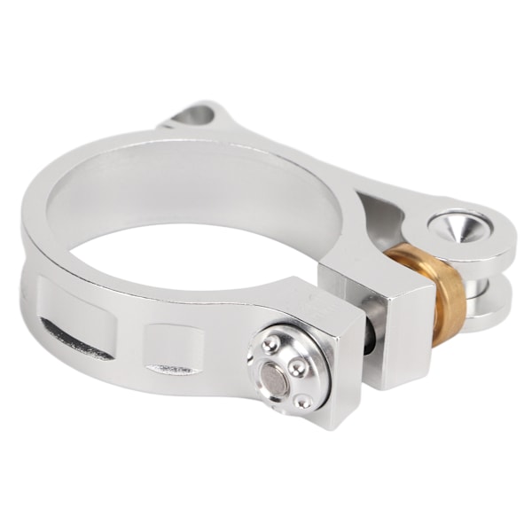41mm Sadelstolpsklämma CNC Aluminiumlegering Snabbkoppling Sadelstolpsklämma för Vikbara Cyklar Silver