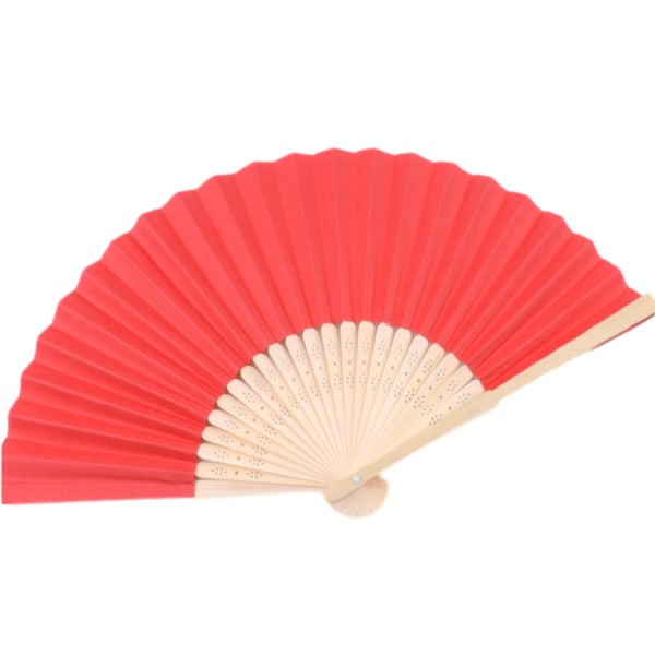 21CM colorful hand-painted folding fan (red)