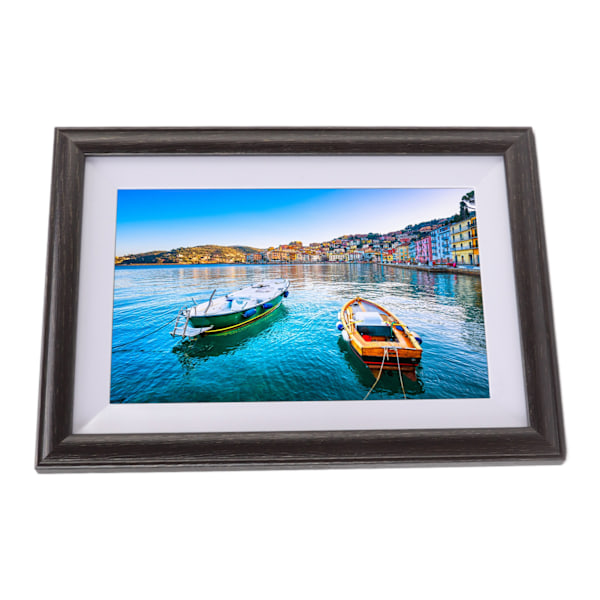 10 tommer WiFi Smart digital fotoramme Billedram Brun trækorn Sender videobilleder AU-stik 100‑240V