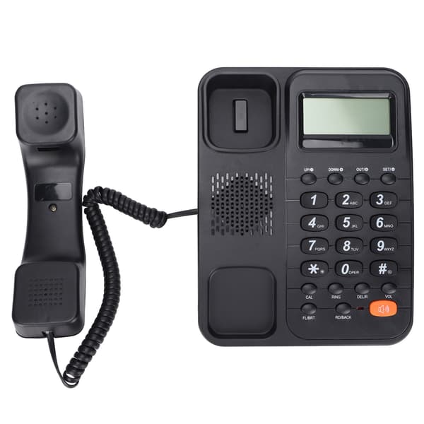 KXT2029CID Kontortelefon Kontor Hotel Hjem Fast Netværk Support Gratis Batteri Udvidelsesgrænseflade (Sort)