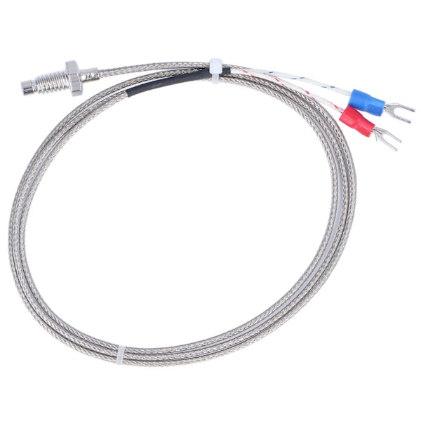 BERM K typ termoelement M6 tum skruv temperatursensor sonder tråd 0‑400℃ 1 meter