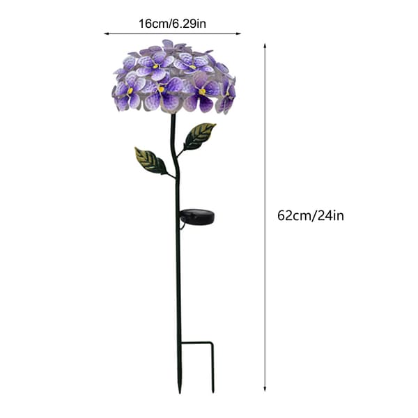 Solar Simulation Hortensia Lys Terrasse Plæne Dekorativ Belysning Havelamper
