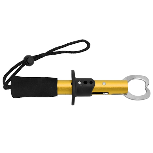 Fish Lip Gripper Rostfritt stål Fish Grip Hållare Fiskeredskap med handledsrem Fiskeredskap Tillbehör Guld