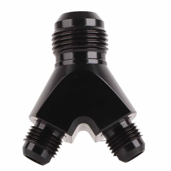 AN10 10AN til AN6 6AN Han Flare Stik Y-Blok Fitting Adapter Sort