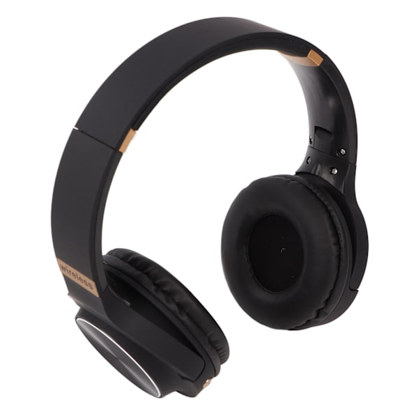 Foldbart Bluetooth-headset Multifunktionelt støjreducerende HiFi Stereo Trådløse Bluetooth-hovedtelefoner Sort