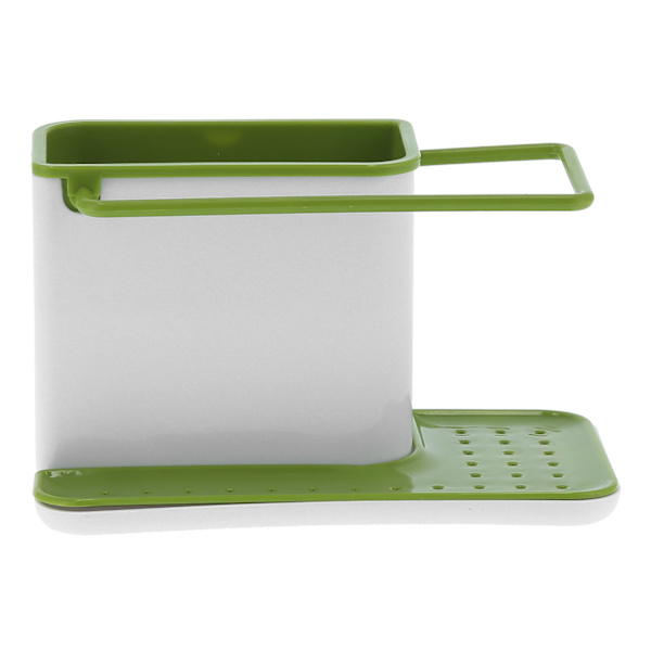 Dräneringsställ Disktrashållare Badrumsförvaring Organizer Desktop Tvålbehållare Badrum Duschtillbehör för badrum Dusch Kök ToalettGrön
