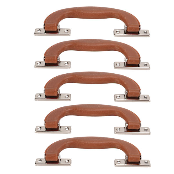 5 stk Bagagehåndtag Vintage Stil Robust Slidstærk Plast Ergonomisk Design Bred Anvendelse Kuffert Håndtag Brunrød