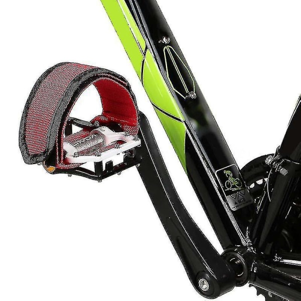 1 pari polkupyörän poljinhihnat kiinteän vaihteen polkupyörän jalkahihnoille polkupyörän jalkojen suojukset (punaiset)