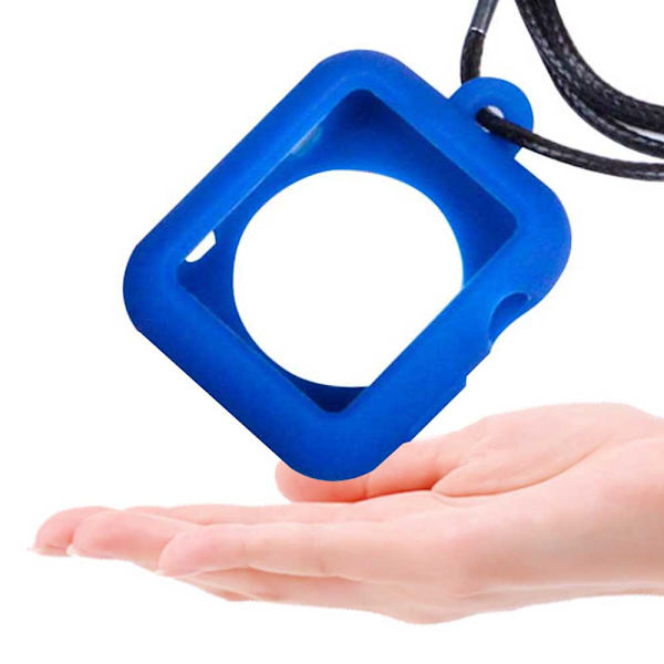 Silikonhalsbandshänge Remskyddsfodral Kompatibelt med Apple Watch Series 5 4 3 2 1 38mm Röd