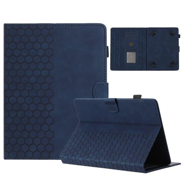 Universal 8-tommer tablet-etui med honeycomb-læder og kortplads