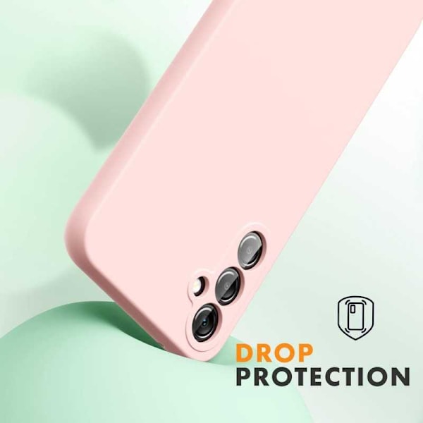 Samsung A13 5G Gummibelagd Mattrosa Skal Kameraskydd Liquid - Rosa