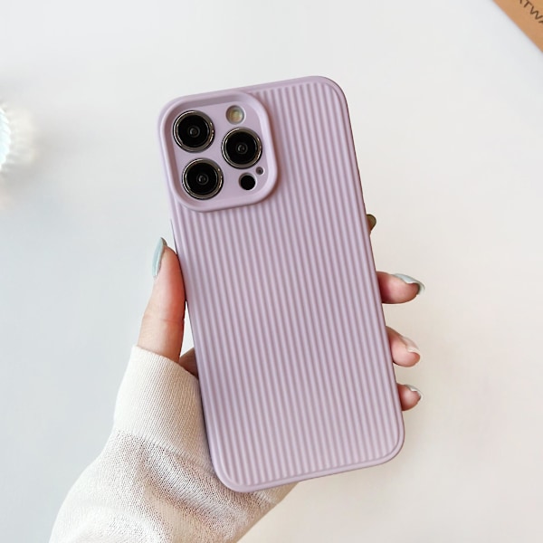 För Iphone 14 Pro Flexibelt Tpu phone case Anti-ränder Back Slim Fit Cover Light Purple Light Purple