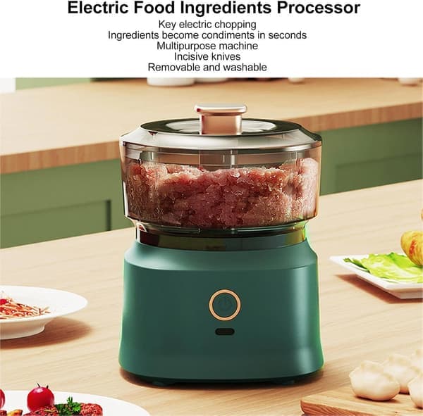 Professional Small Food Chopper - Portable Garlic, Onion, and Meat Processor - Kitchen Chopper