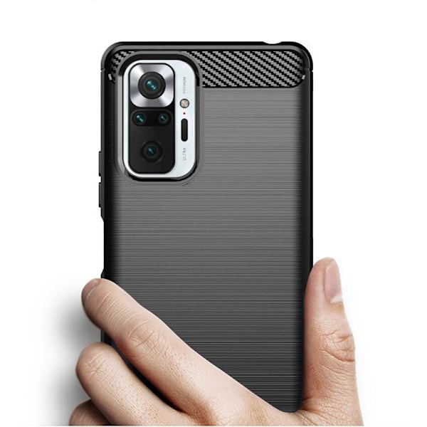 Stöttåligt Armor Carbon TPU-skal Xiaomi Redmi Note 10/10S - Välj grå grå