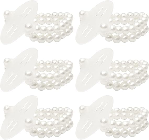 6 stk. håndleddscorsagearmbånd Elastiske perlearmbånd DIY blomsterperlearmbånd til bryllupsfest brud brudepike