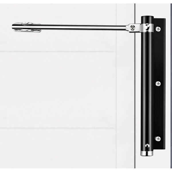 Lätta dörrstängare i aluminiumlegering, lätta, fjäderbelastade, justerbara, automatiskt monterade för bostäder och kommersiellt bruk