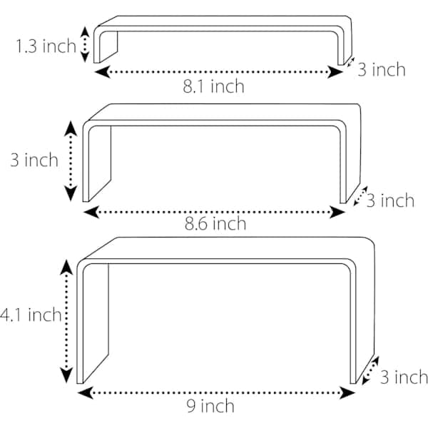 3-pack akryldisplayställ, skoställ, cupcake-ställ, dessertställ
