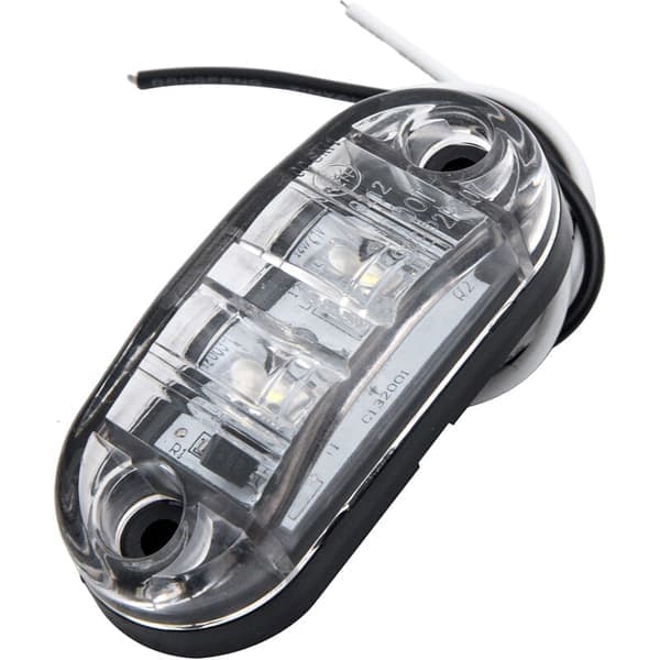 8 stk. LED Sidemarkeringslys Positionslys Forreste Bageste Sidelampe 12V 24V Universal til Trailer Lastbil Campingvogn Van Bus Traktor, Hvid, 12v_xx