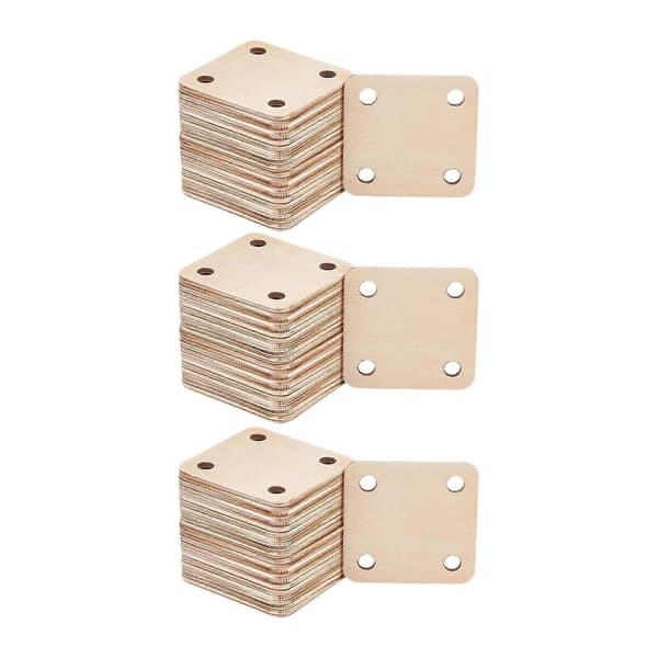Trævævekort, sæt med kort til tabletvævning, 5x5 cm, håndlavede trævævekort 36 Pieces