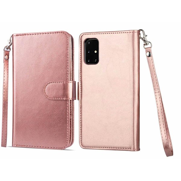 Samsung Galaxy A51 - Praktiskt 9-Kort Plånboksfodral Roséguld Roséguld