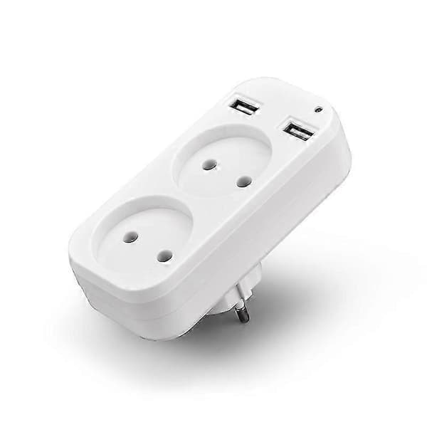 USB-uttak 2-bits konverteringskontakt ekspansjonsuttak dobbel USB universell