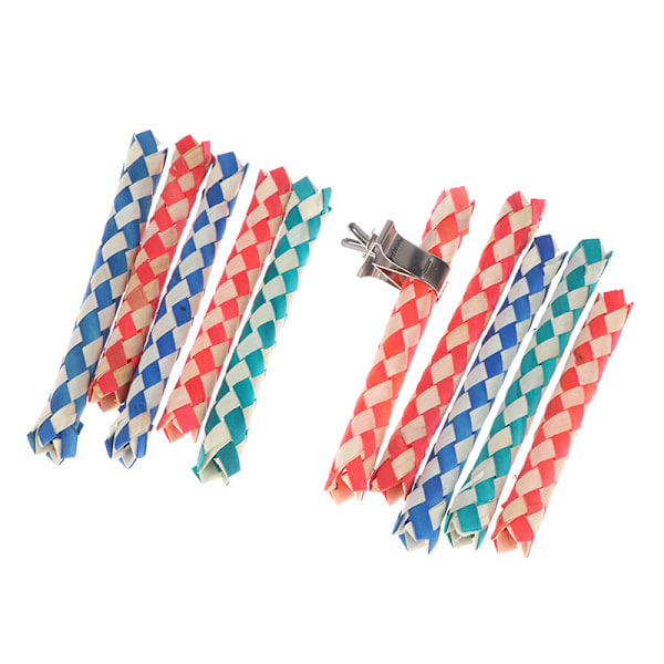 5st 15cm Fingerfällor Bamburör Fingerfällor Barn busleksaker 2(5pcs+clip) 2(5pcs+clip)