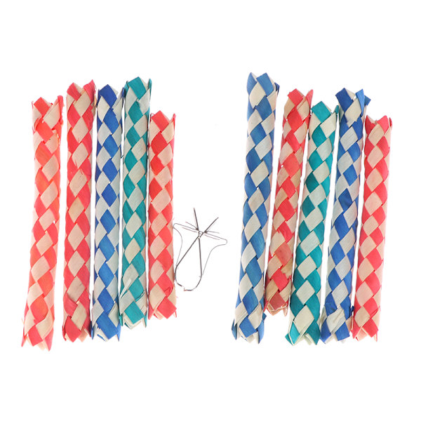 5st 15cm Fingerfällor Bamburör Fingerfällor Barn busleksaker 2(5pcs+clip) 2(5pcs+clip)
