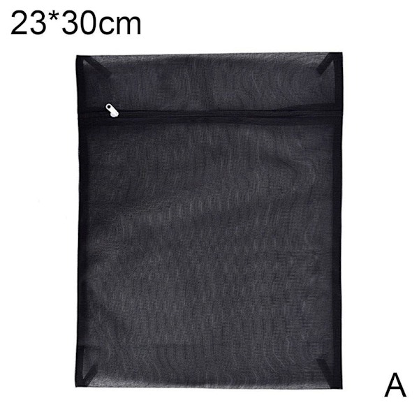 Kläd tvättmaskin tvättväska med dragkedja nylon UK nät blackA 23*30cm blackA 23*30cm