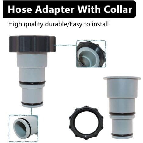 Pool Hose Adapter A, Pool Hose Adapter, Pool Connection with Internal Thread, 32/38 mm Hose Adapters Compatible with Intex Pools (2 pcs)