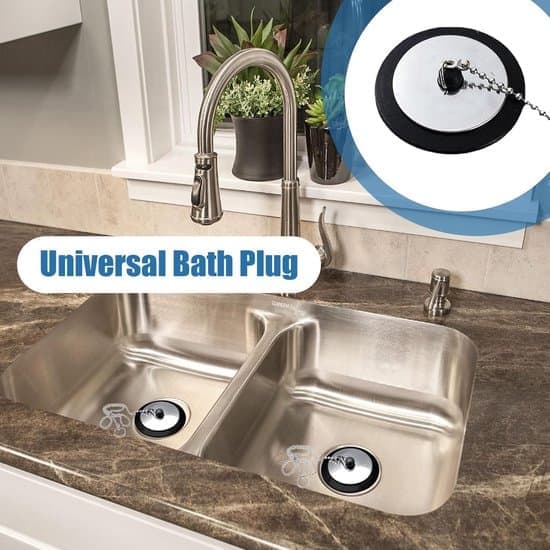 2 Pieces - Bathtub Plug - Sink Plug - Basin Plug - Replacement Drain Plug - With Chain - Suitable for Bathroom and Kitchen