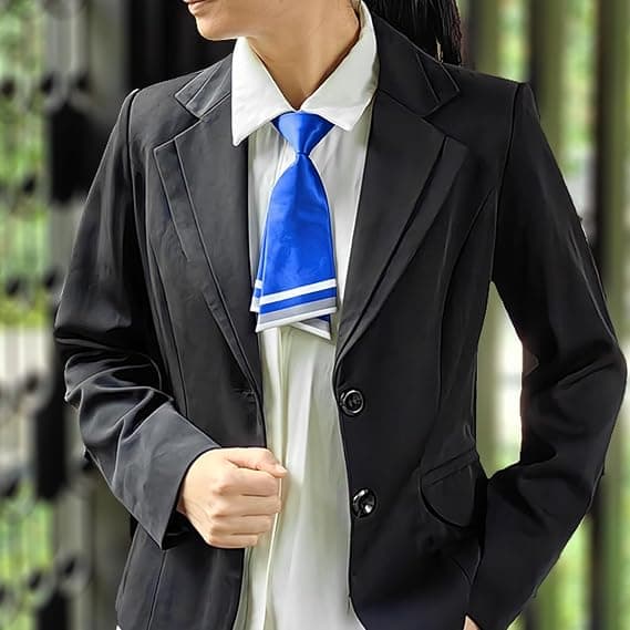 Japansk kvinders professionelle forknyttede slips JK & JC uniform eller cosplay tilbehør (kongeblå)
