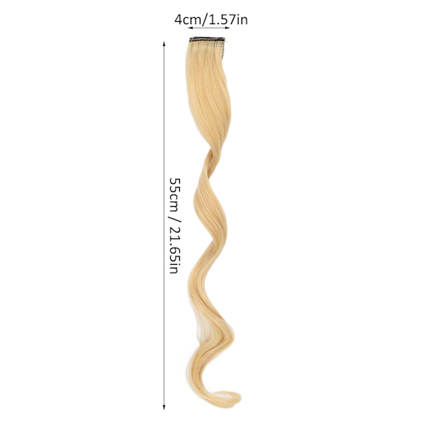 5 st Clip in Hairpiece Färgad Hairpiece Clip Hair Extension Hairpiece för Cosplay PartyGrön Guld