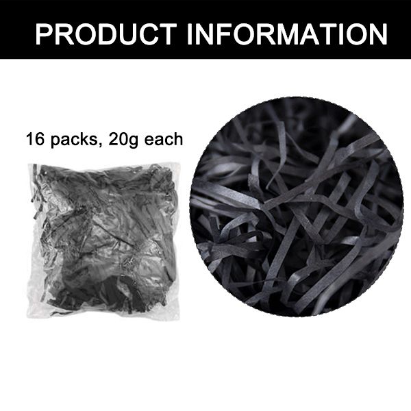 16-pack 320g flerfärgat raffiapapper krusat konfetti strimlat strimlat för silkespapperspresentinslagning, hantverk DIY, korgförpackningsfyllning, påsk