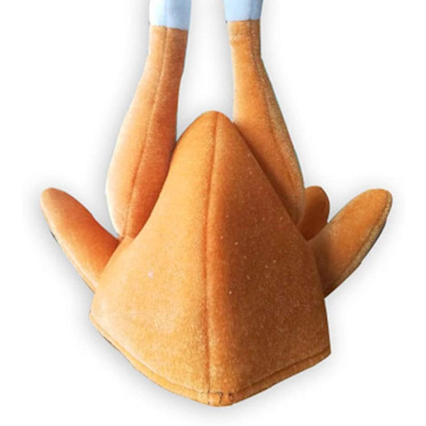 Thanksgiving Stekt Kalkonhatt för Män Kvinnor Barn Plysch Kalkonhatt Kostym Kalkonfest Tillbehör Semestertrav för Jul