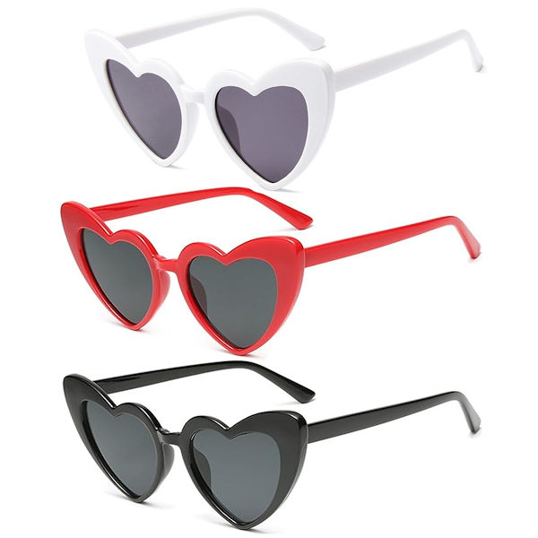 3 st hjärtformade solglasögon för kvinnor trendiga retro cat eye solglasögon presentidé glasögon trendiga för kvinnor estetiska