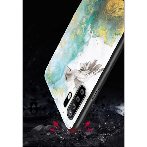 Huawei P30 Pro Marmorskal 9H Härdat Glas Baksida Glassback V2 Green Emerald Green Green Emerald Green