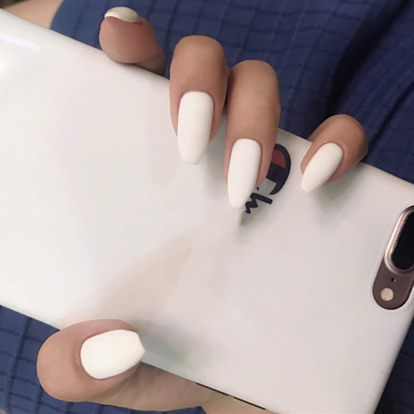Nagelspetsar med nagellim, 1 st akrylnagelfulltäckande falsk nagelspets