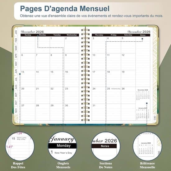 2026 Planner - Weekly Planner - 2026 Planner for Adults - A5 Weekly Overview - January 2026 - December 2026 - 2026 Academic Planner - Spiral Bound