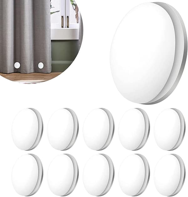 4 st Magnetiska Duschdraperivikter Draperivikter, Vattentäta Kraftiga Draperifoder Vikter Botten, Badrum Draperivikt Clip (Vit)