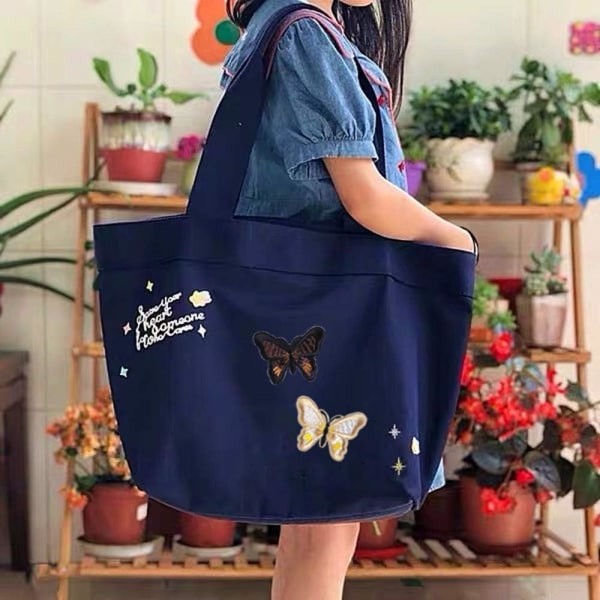 Fjärilslappar strykjärn på, 12 stycken fjäril broderade lappar applikationer fjäril reparation lapp för jeans, väskor, kläder, konst hantverk DIY