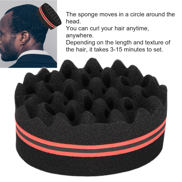 Hår Svamp Borste Stora Hål Svamp Dreads Låsning Afro Spiral Kam Vård Verktyg för Män Kvinnor Lockar